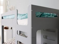 Ліжко двоярусне IndigoWood Cubed із ящиком gray 190x90см
